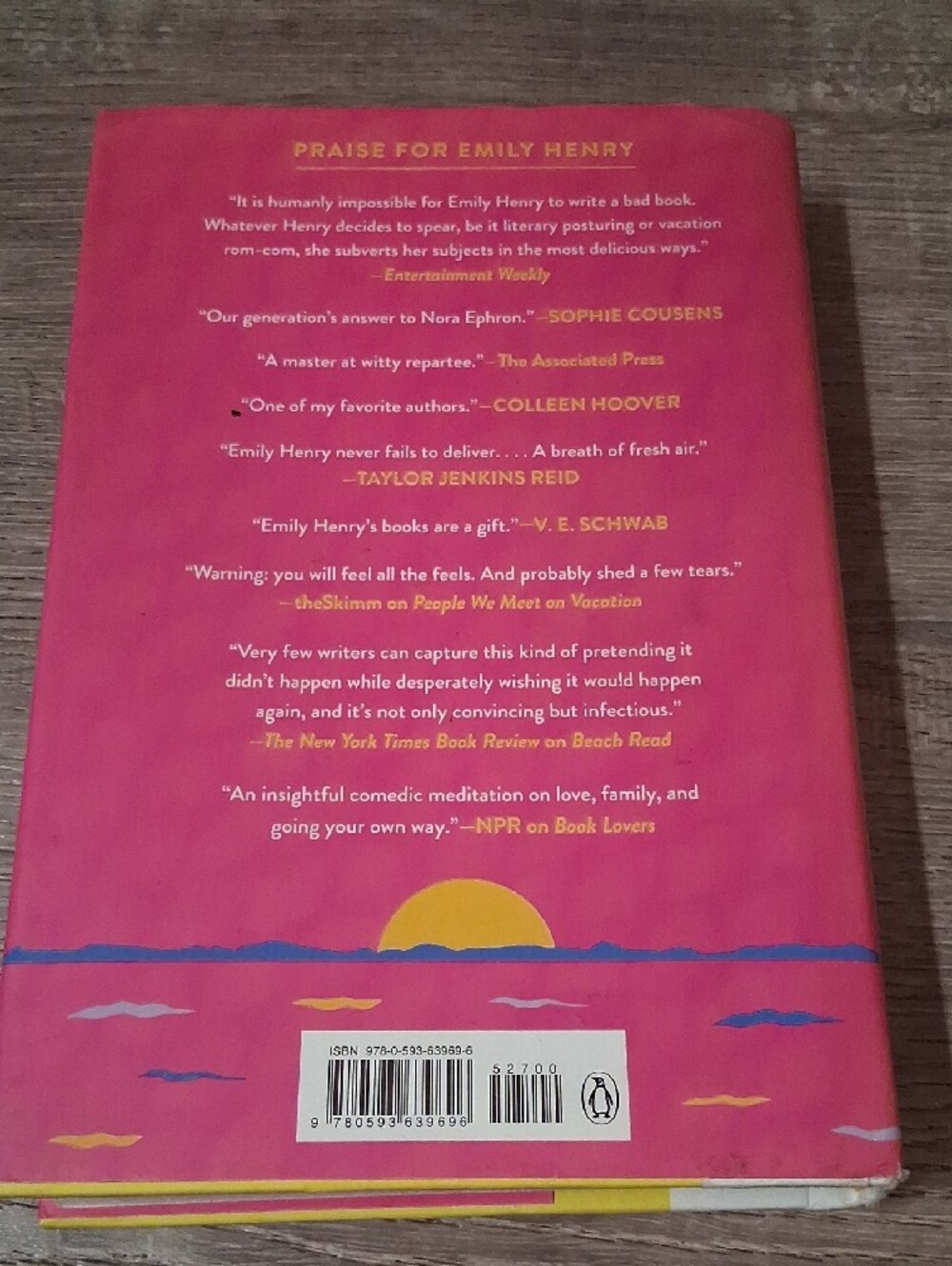 Emily Henry "Happy Place" Pink Hardcover Novel - Picture 2 of 7
